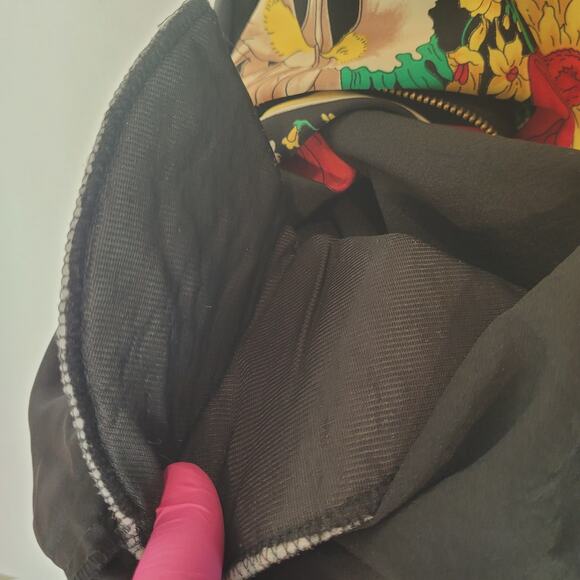 Vintage 80s USA Made Floral Jacket Womens XL XXL (Tag M) Oversized Shoulder Pads - Picture 4 of 9